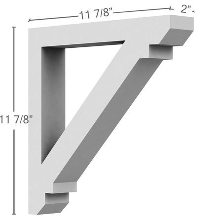 Ekena Millwork 2"W x 11 7/8"D x 11 7/8"H Ashford Bracket BKT02X11X11AS